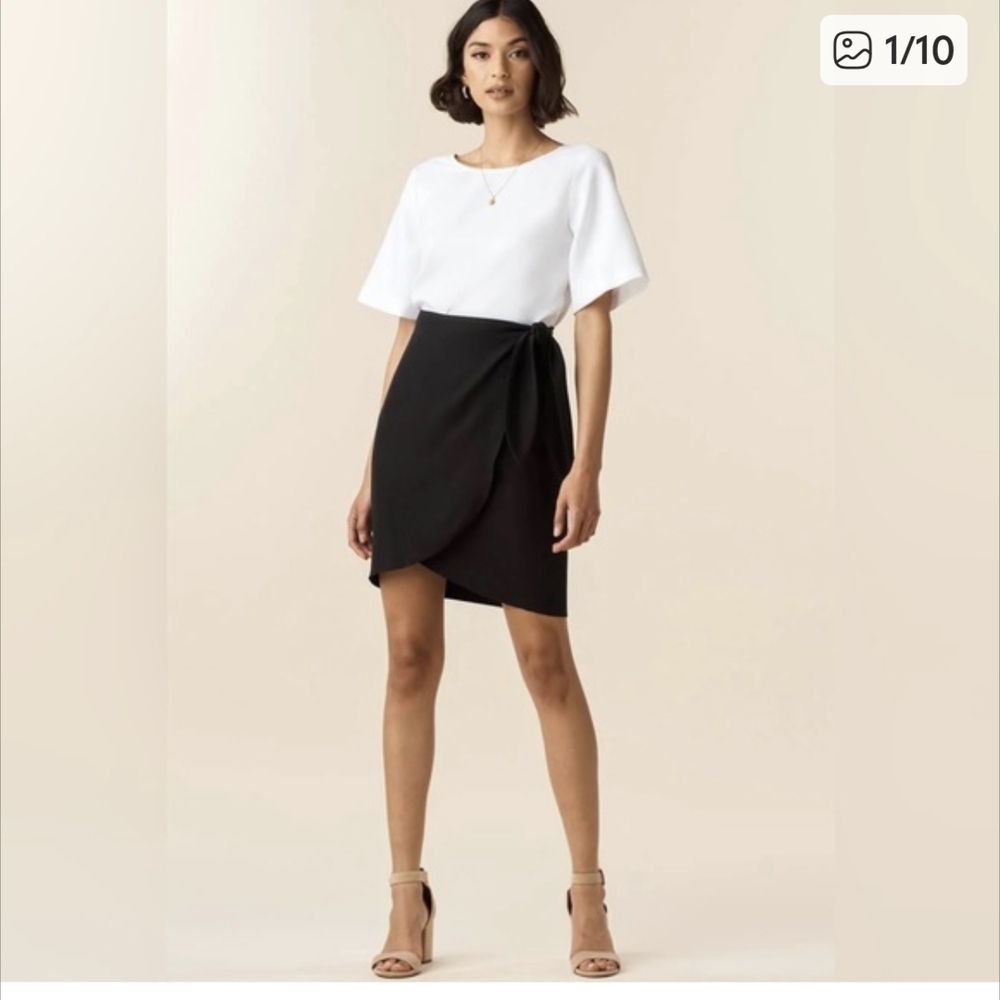 VETTA Black Tie Skirt With Separate Shorts, NWT